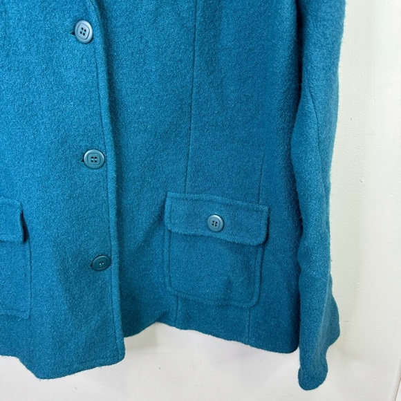 Jessica Plus Vintage Blue Wool Button Down Blazer Jacket Size 1X - Picture 7 of 12